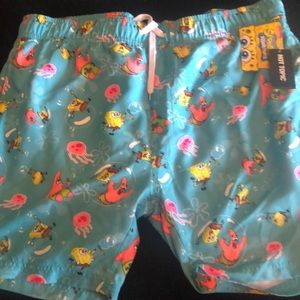 mens spongebob swim trunks